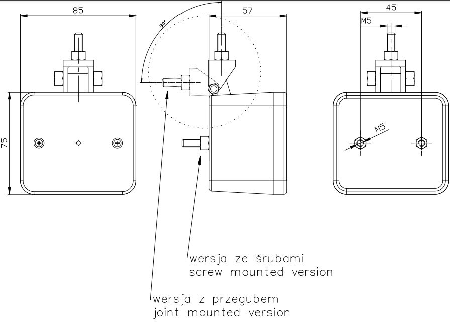 Противотуманный задний фонарь MD-035 P (крепление кронштейн)
